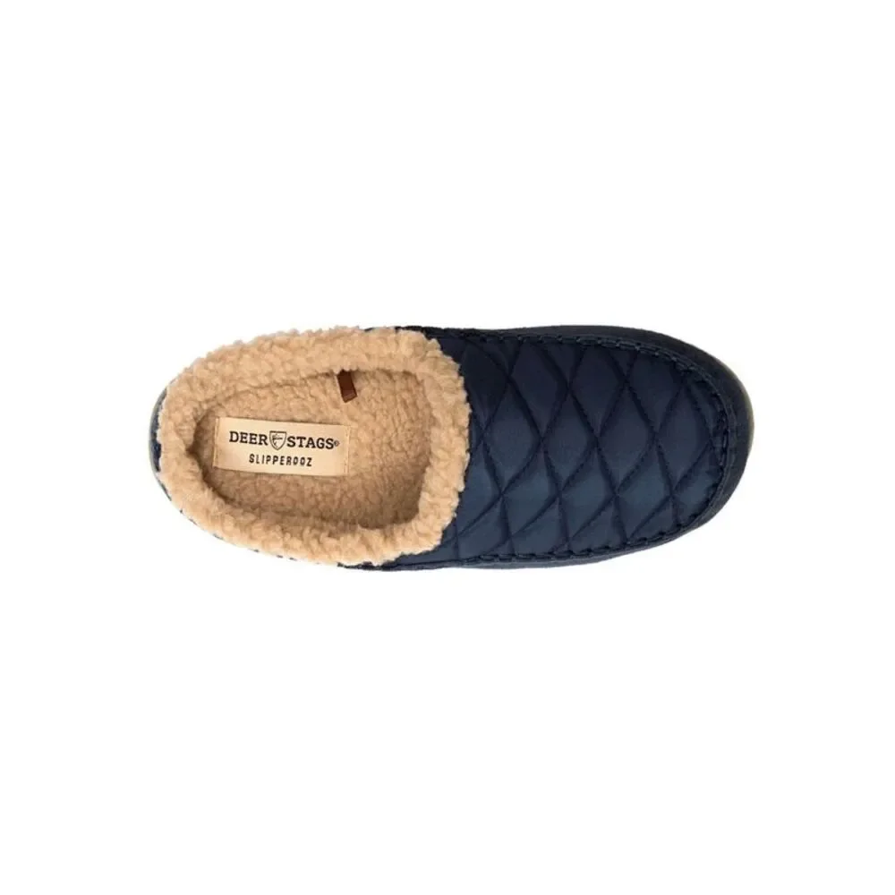 DEER STAGS Mens Navy Quilted Comfort Alma Round Toe Slip On Slippers Shoes 7 M - Picture 3 of 4